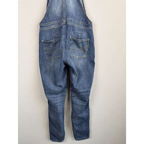 American Eagle Outfitters Women’s XS Tomgirl Overalls Distressed Stretch Denim - Picture 8 of 13